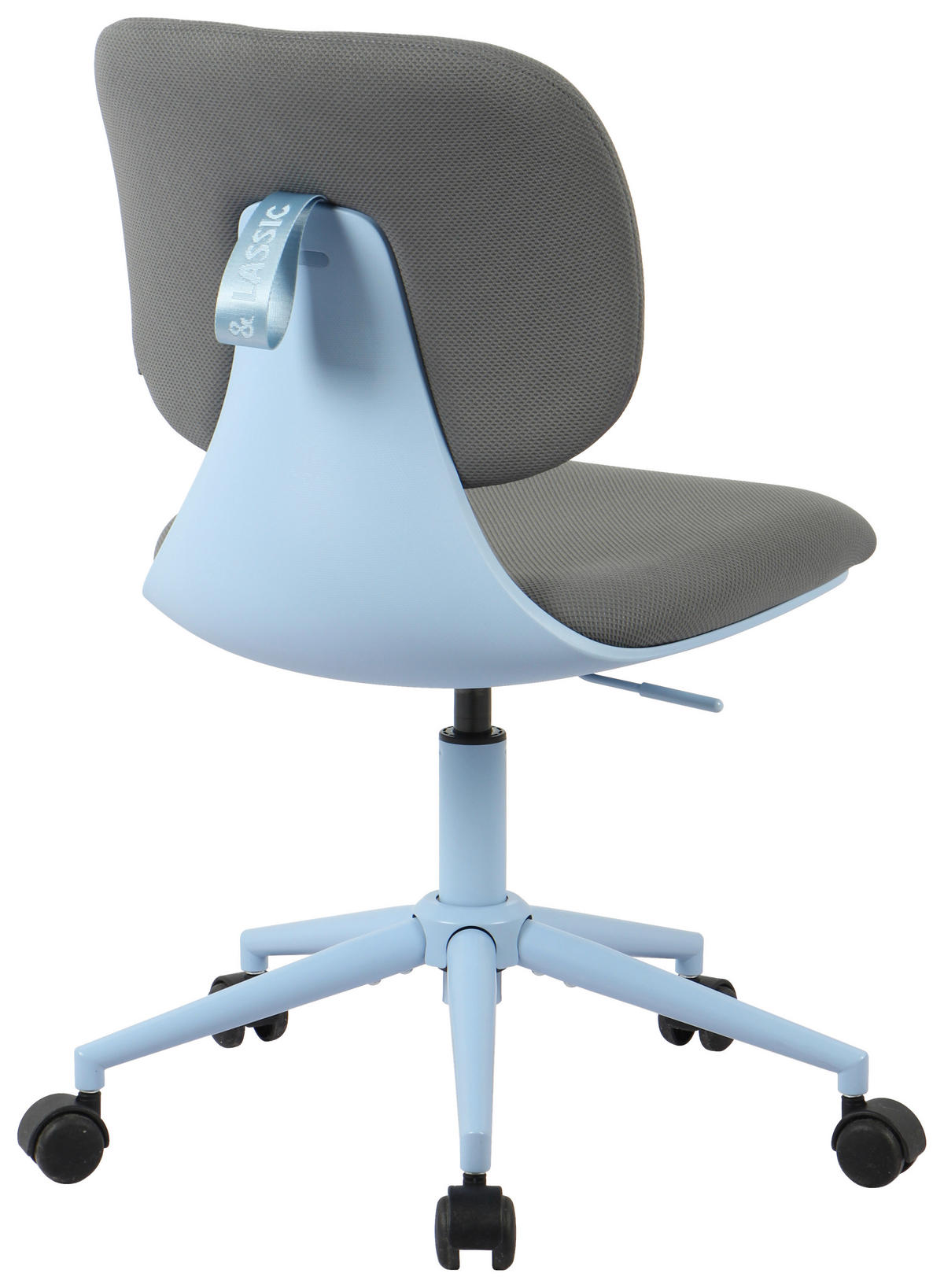 DREHSTUHL Webstoff Blau, Grau  - Blau/Grau, KONVENTIONELL, Kunststoff/Textil (57/82-91/57cm) - Venda