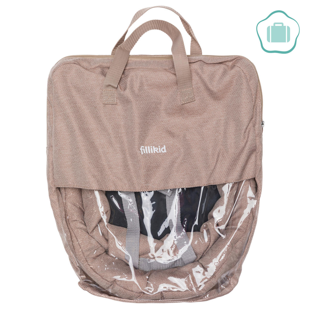 TISCHSITZ - Beige/Hellgrau, Basics, Textil/Metall (36/30/45cm) - Fillikid