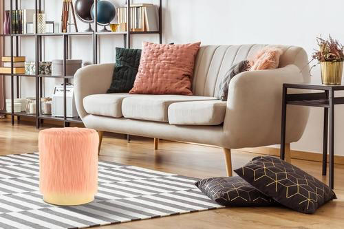 TABURET, dřevo, kov, plast, textil, kompozitní dřevo, 37/45/37 cm - oranžová, Basics, kov/dřevo (37/45/37cm)