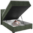 BOXSPRINGBETT 120/200 cm  in Olivgrün  - Wengefarben/Olivgrün, KONVENTIONELL, Holz/Textil (120/200cm) - Carryhome