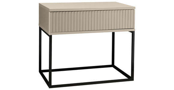 NACHTKÄSTCHEN 60/51,7/38,5 cm  in Schwarz, Kaschmir  - Kaschmir/Schwarz, MODERN, Holzwerkstoff/Metall (60/51,7/38,5cm) - Carryhome