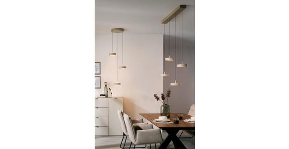 LED-HÄNGELEUCHTE 46.5/180 cm  - Sandfarben, Design, Metall (46.5/180cm) - Dieter Knoll