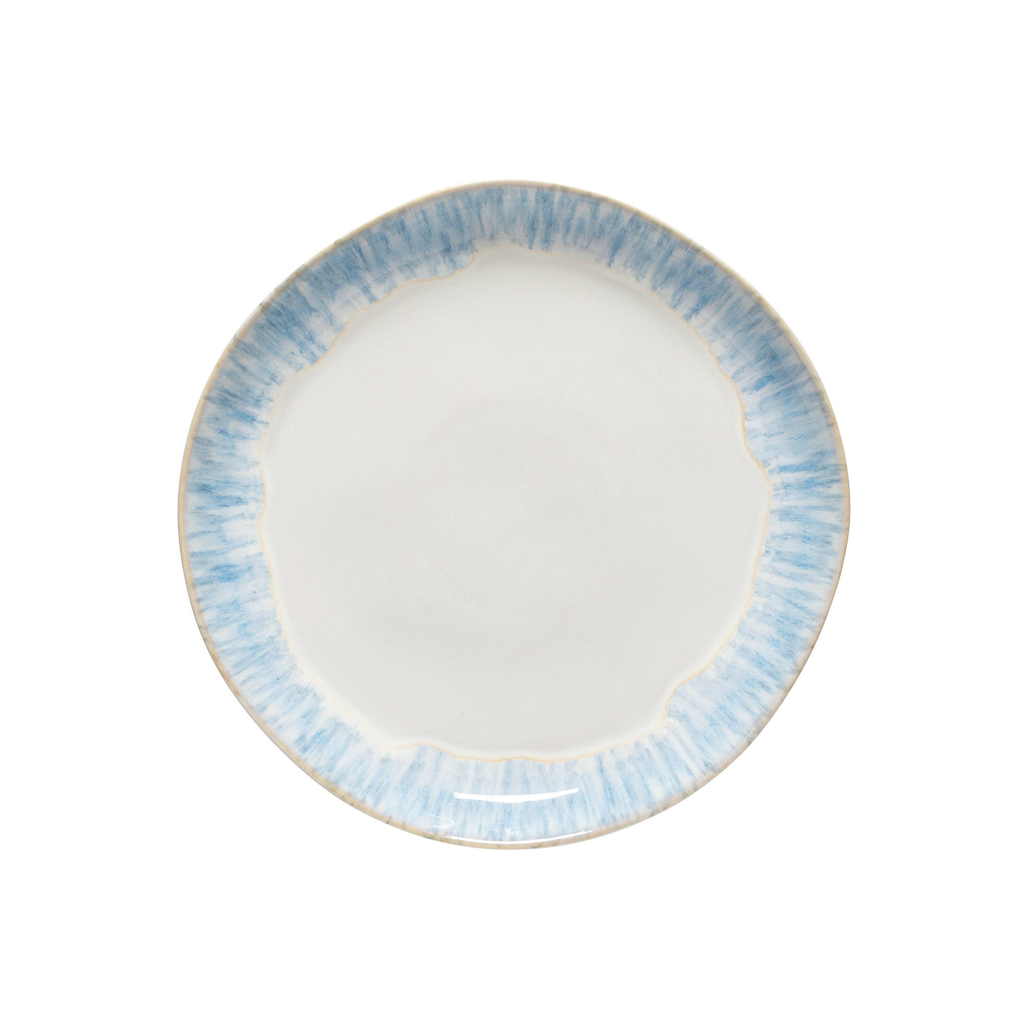 SPEISETELLERSET Blau, Weiß Hochglanz 28 cm BRISA  - Blau/Weiß Hochglanz, Basics, Keramik (28cm) - Costa Nova