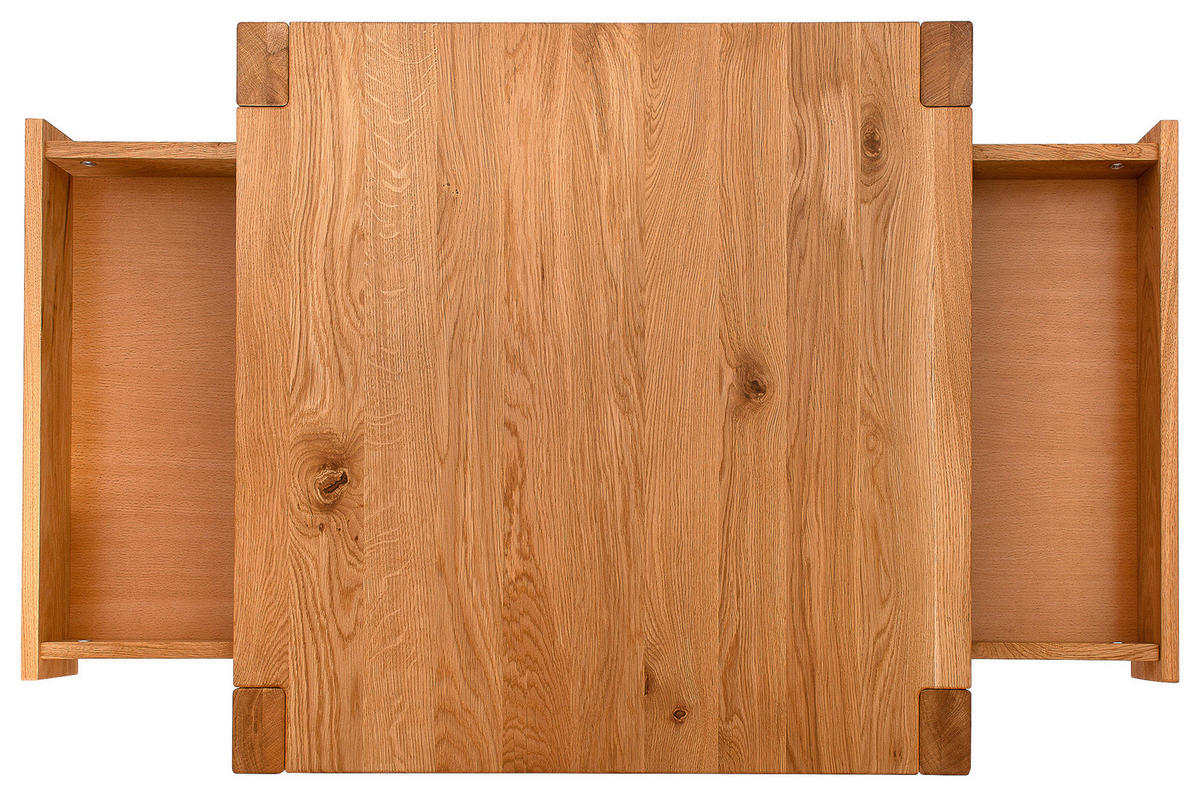COUCHTISCH in Holz 70/70/47,5 cm  - Wildeiche, Konventionell, Holz (70/70/47,5cm) - Linea Natura