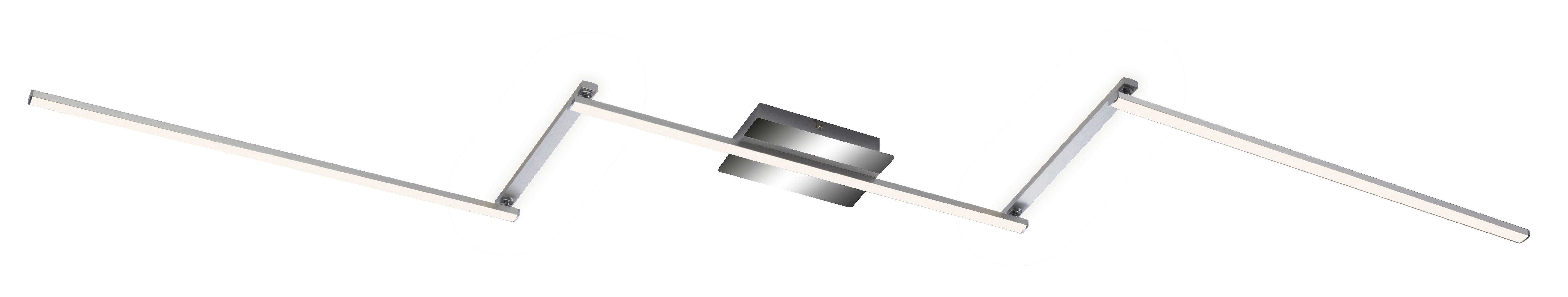 LED-DECKENLEUCHTE STAFF 227,2/12,0/5 cm   - Chromfarben, Design, Metall (227,2/12,0/5cm)