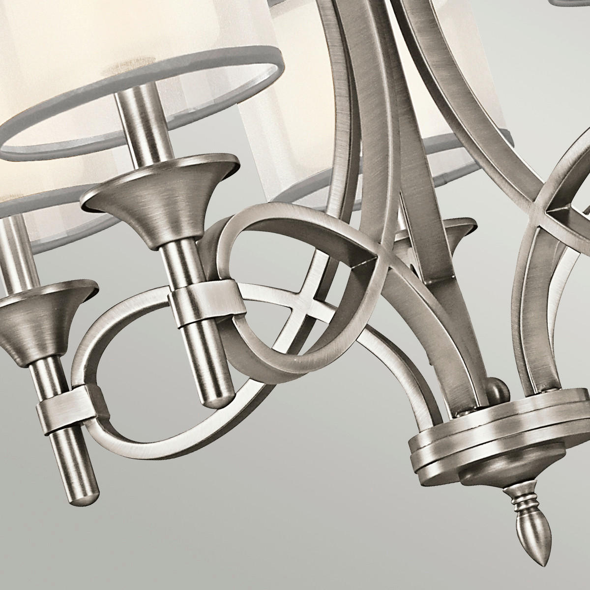 KRONLEUCHTER 63.5/75.6 cm    - Silberfarben, Konventionell, Glas/Metall (63.5/75.6cm) - Elstead Lighting