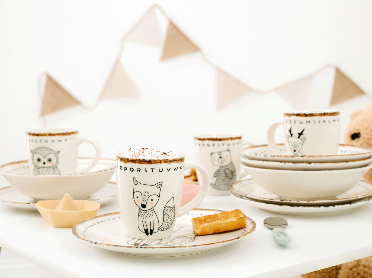 KINDERGESCHIRRSET 3-teilig  - Multicolor, Basics, Keramik - Creatable