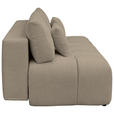 BOXSPRINGSOFA in Chenille Beige  - Beige/Schwarz, MODERN, Kunststoff/Textil (210/72/105cm) - Cantus