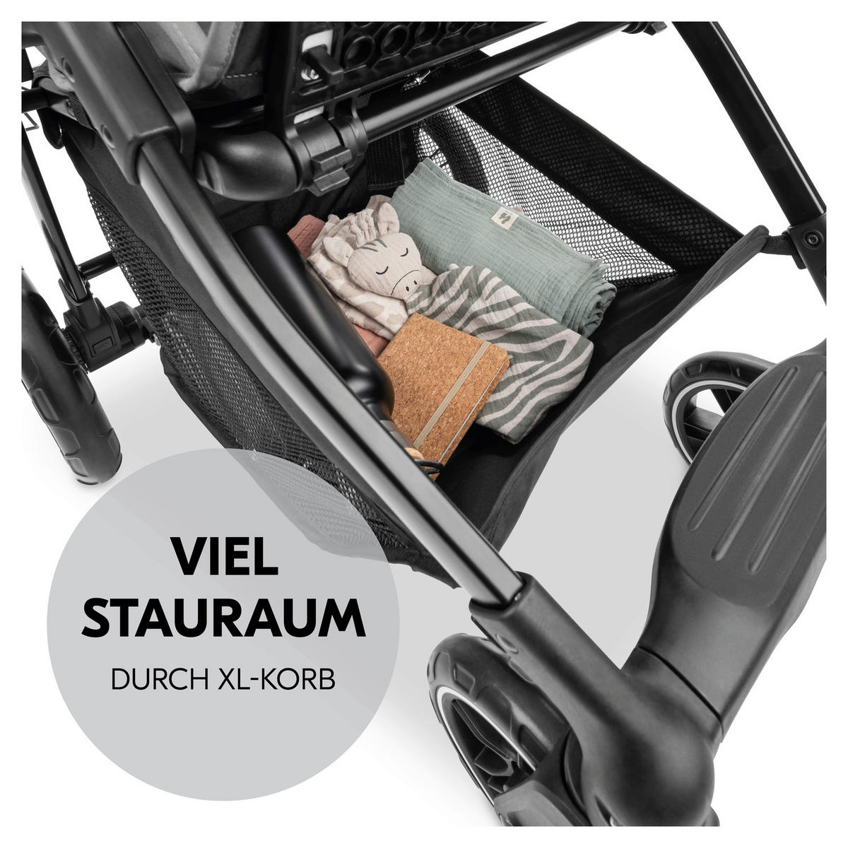 BUGGY Shop N Care  - Schwarz/Grau, Basics, Kunststoff/Textil (40.5/104/51.5cm) - Hauck
