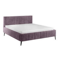 PAT TAPIȚAT  in lila  - lila/culoare natur, Modern, lemn/textil (180/200cm) - Xora