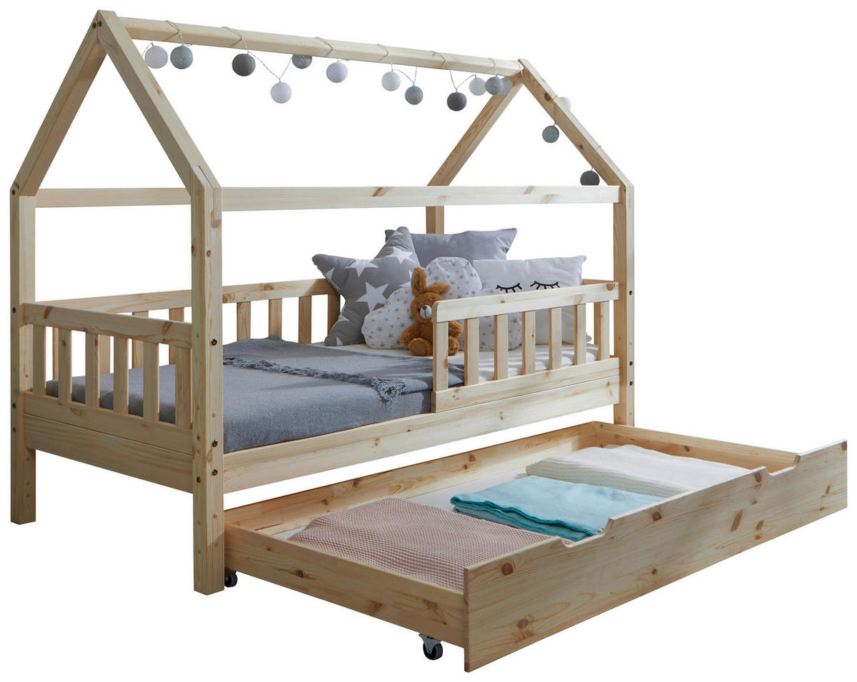 HAUSBETT 80/160 cm Naturfarben  - Naturfarben, Modern, Holz (80/160cm) - MID.YOU