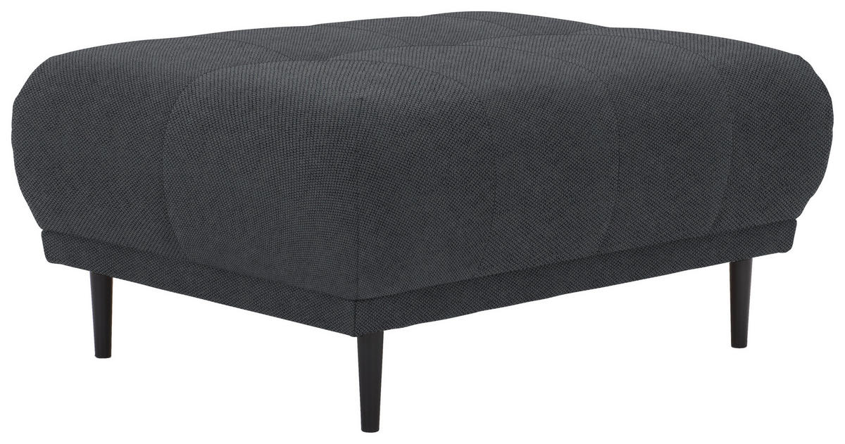 HOCKER in Textil Dunkelgrau  - Dunkelgrau/Schwarz, Design, Holz/Textil (93/45/77cm) - Stylife