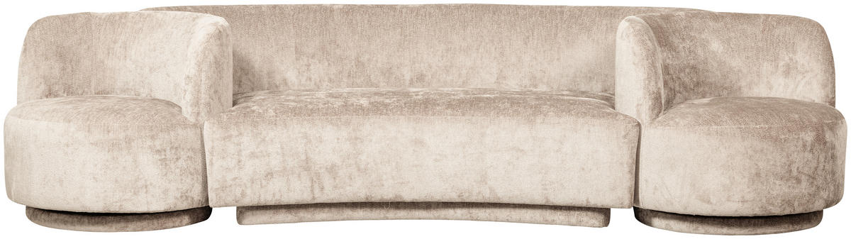 BIGSOFA Popular Chenille Naturfarben  - Naturfarben, Design, Textil (290/72/97cm) - Livetastic
