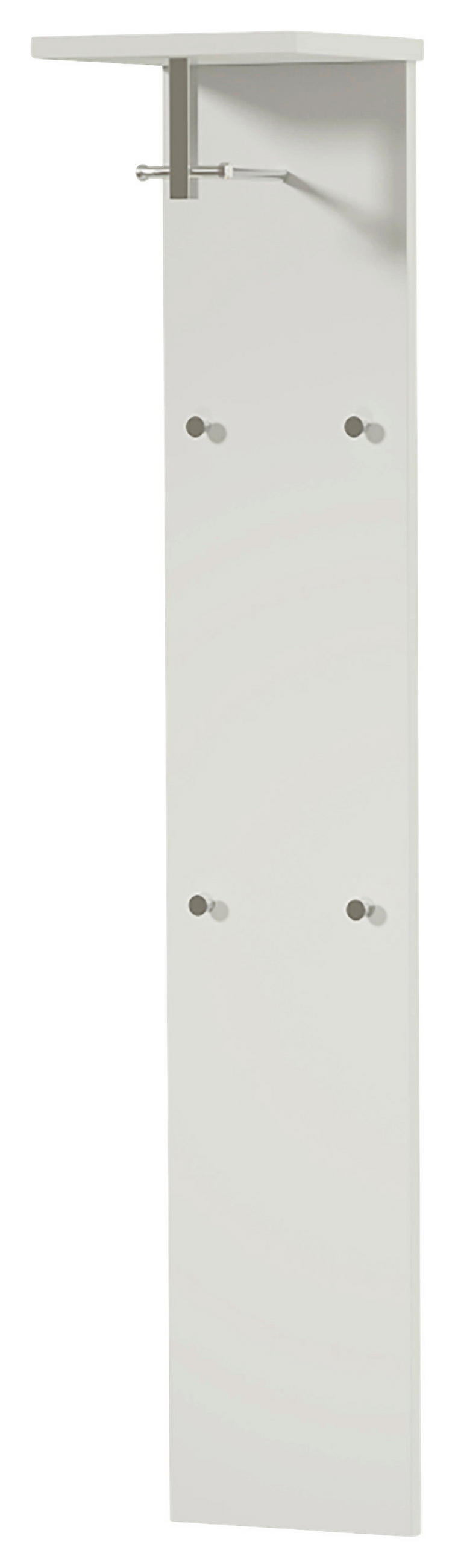 GARDEROBENPANEEL  in 33/167/31 cm  - Chromfarben/Weiß, Design, Holzwerkstoff/Metall (33/167/31cm) - Moderano