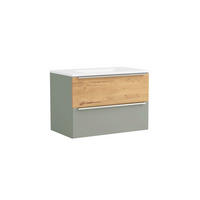 WASCHTISCHKOMBI  - Schilfgrün/Wildeiche, Trend, Holzwerkstoff/Stein (80/54/47cm) - Held