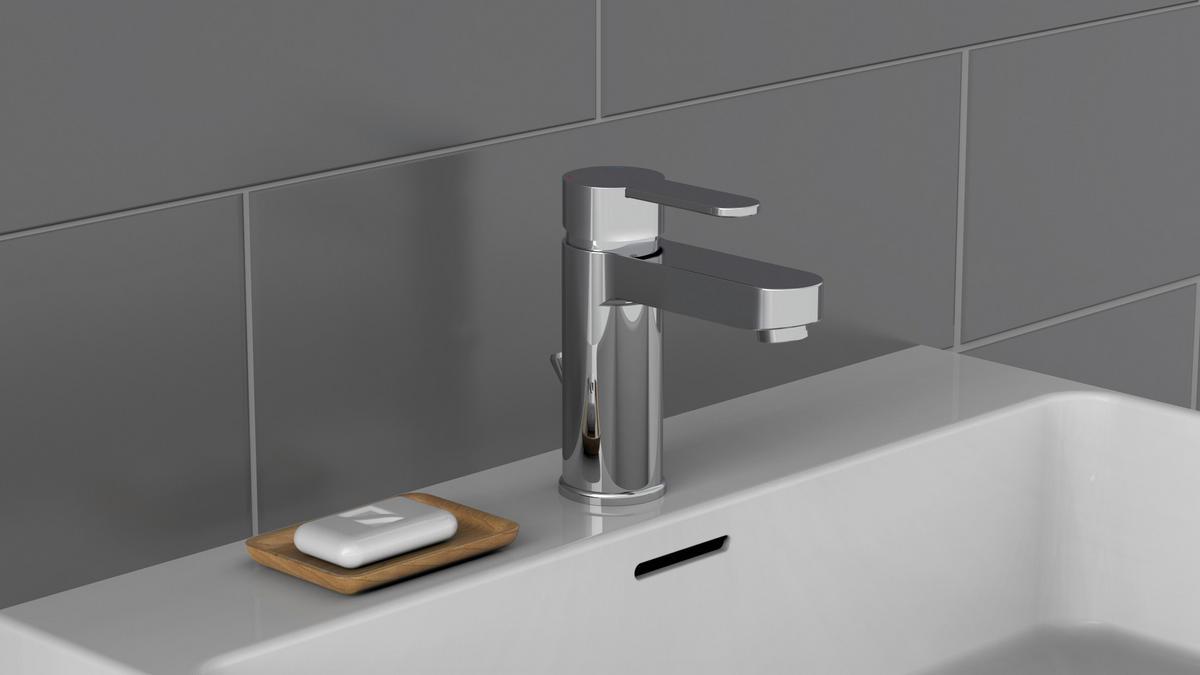 BATERIE CHIUVETA BAIE 5,5/16,0/15,5 cm  - culoare crom, Basics, metal (5,5/16,0/15,5cm) - Xora