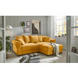 ECKSOFA Gelb Cord  - Gelb/Schwarz, KONVENTIONELL, Kunststoff/Textil (255/185cm) - Hom`in