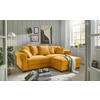 ECKSOFA in Cord Gelb  255/185 cm  - Gelb/Schwarz, KONVENTIONELL, Kunststoff/Textil (255/185cm) - MID.YOU