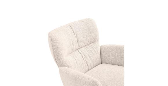 ARMLEHNSTUHL  , Stoffauswahl, Sitzfläche 360° drehbar, automatische Rückholfunktion  , Leinenoptik  ,  - Beige/Schwarz, Design, Textil/Metall (67/86/68cm) - Novel