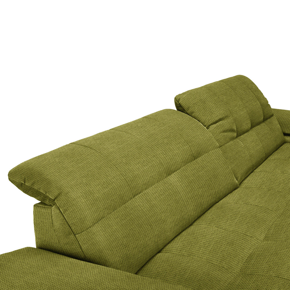 ECKSOFA in Mikrofaser Hellgrün  265/180 cm  - Chromfarben/Hellgrün, Design, Textil/Metall (265/180cm) - Carryhome