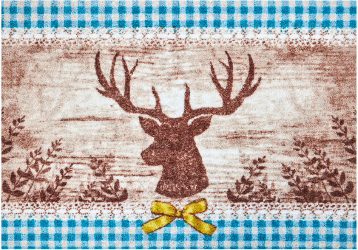 FUßMATTE 50/70 cm Hubertus  - Creme/Braun, LIFESTYLE, Kunststoff/Textil (50/70cm) - Grund