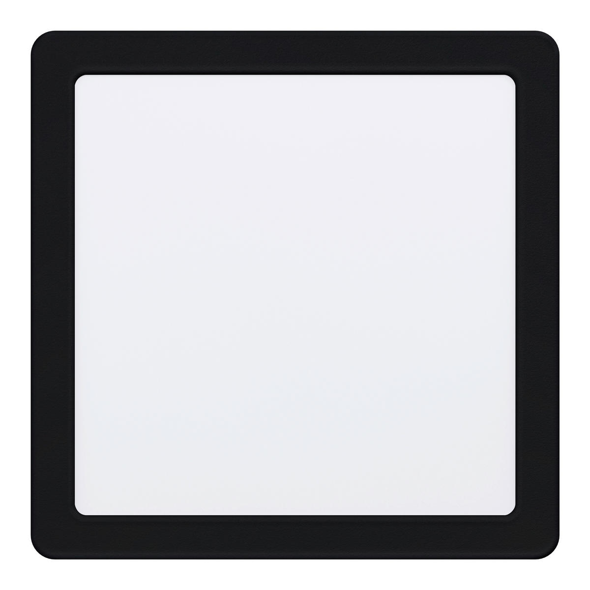 STROPNÉ LED SVIETIDLO, 21,6/21,6/2,6 cm - čierna/biela, Basics, kov/plast (21,6/21,6/2,6cm) - Eglo