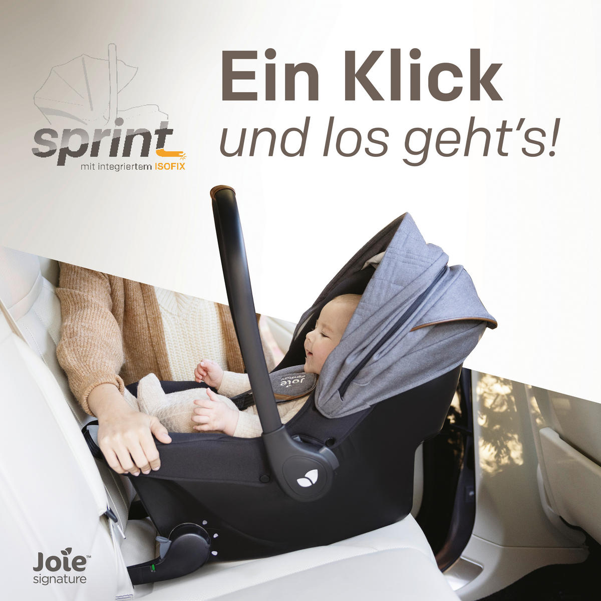 BABYSCHALE Sprint  - Schwarz, Basics, Kunststoff/Textil (34/57/65cm) - JOIE SIGNATURE