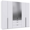 DREHTÜRENSCHRANK 270/236/58 cm 6-türig Weiß  - Schwarz/Weiß, MODERN, Glas/Holzwerkstoff (270/236/58cm) - MID.YOU