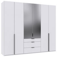 DREHTÜRENSCHRANK 270/236/58 cm 6-türig Weiß  - Schwarz/Weiß, MODERN, Glas/Holzwerkstoff (270/236/58cm) - MID.YOU