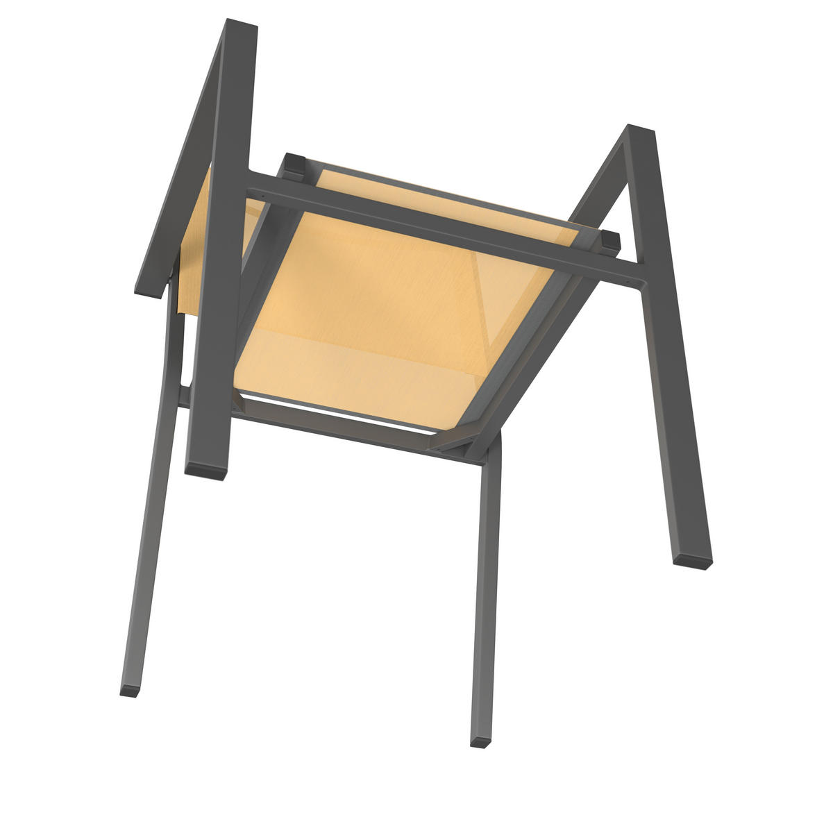 STAPELSESSEL Aluminium Anthrazit, Gelb  - Anthrazit/Gelb, Design, Textil/Metall (57/88/58cm) - Ambia Garden