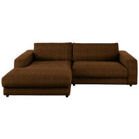 ECKSOFA in Chenille Messingfarben  190/270 cm  - Messingfarben/Schwarz, Design, Kunststoff/Textil (190/270cm) - Lomoco