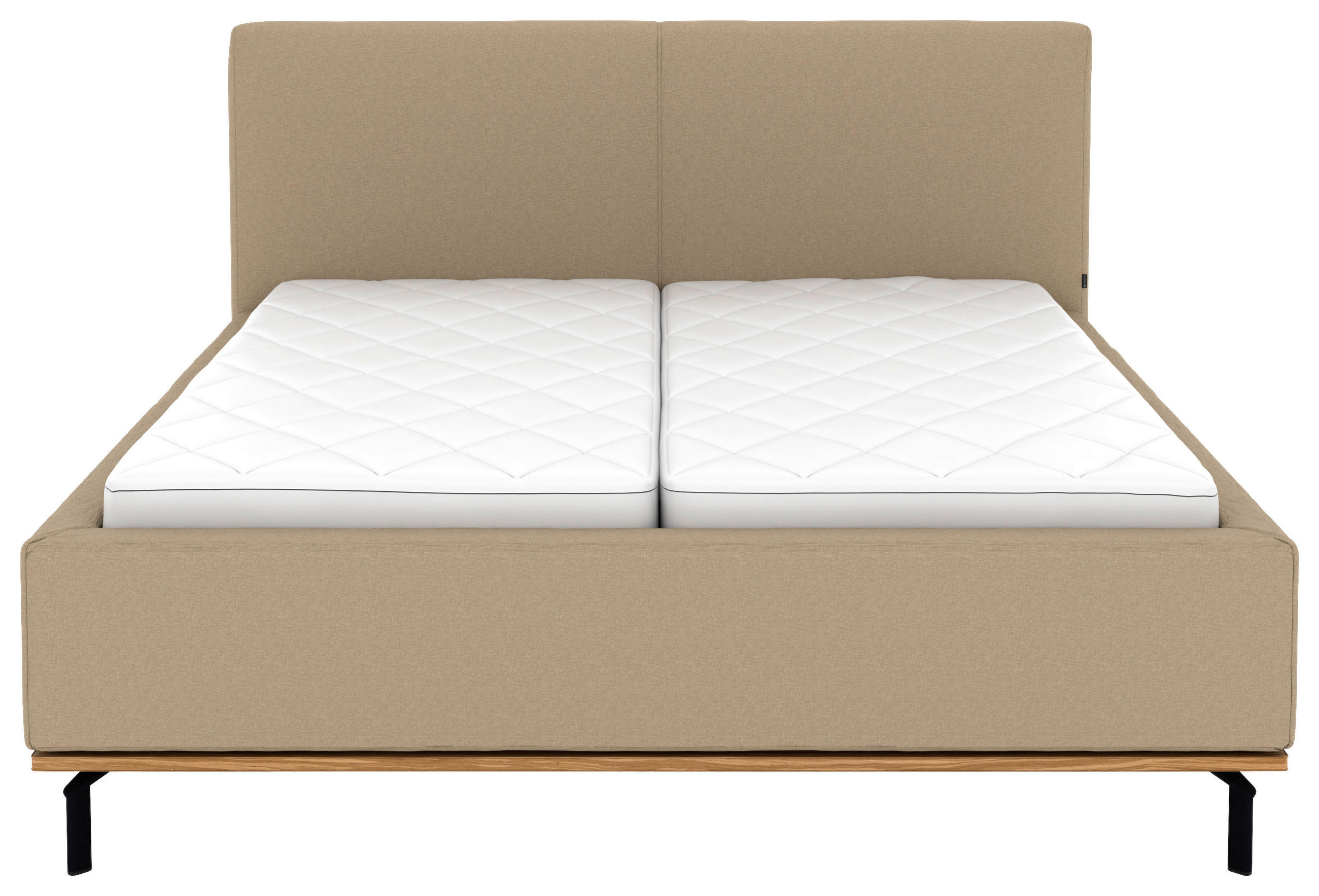 Thumbnail - Musterring Polsterbett, Beige, Textil, Birke, Buche, massiv, H2, Höhe ca. 20 cm, 180x200 cm, Reach, atmungsaktiv,in vers...