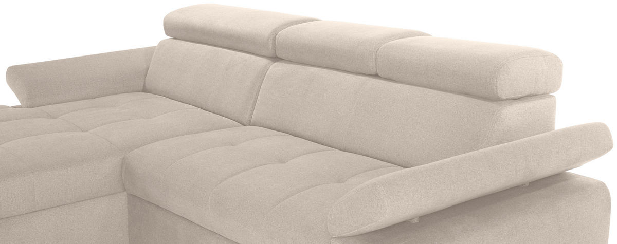 COLȚAR EXTENSIBIL textil bej  - argintiu/bej, Design, lemn/textil (183/292cm) - Modern Living