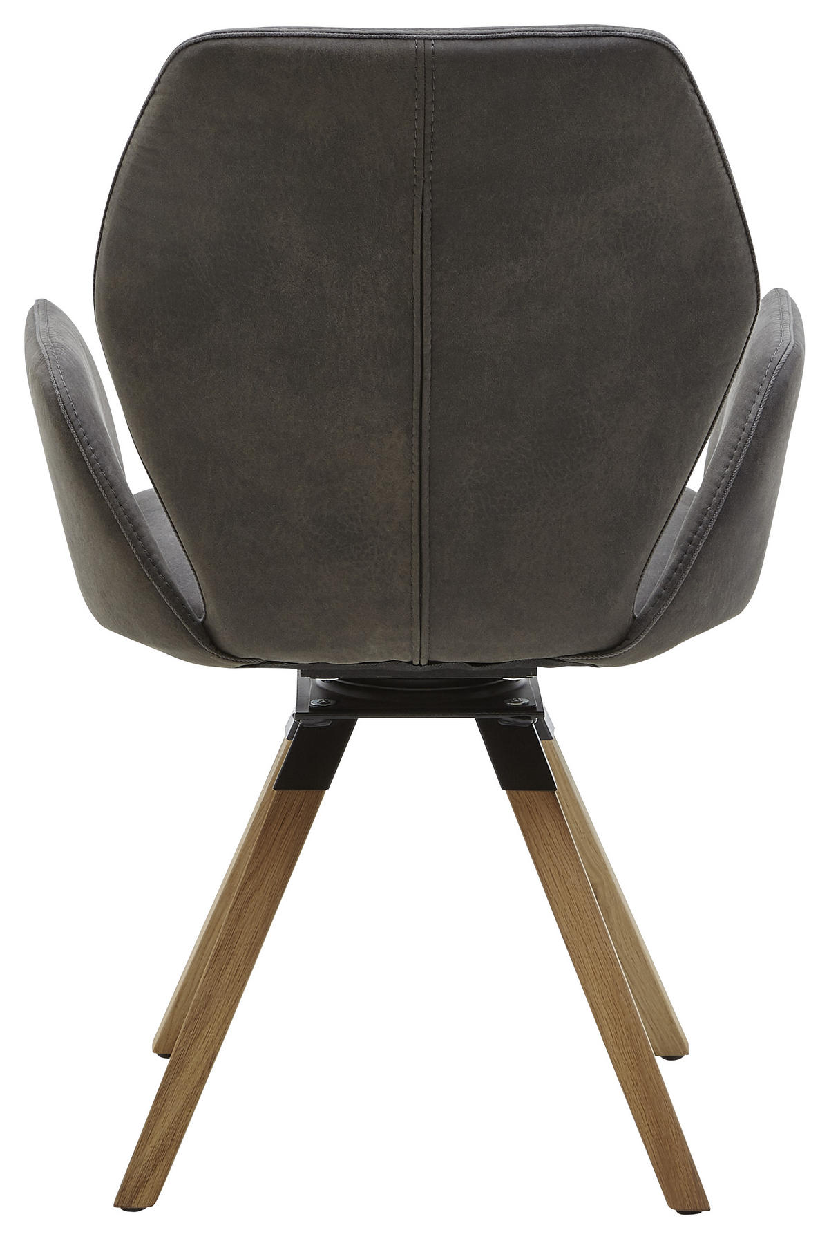 ARMLEHNSTUHL  in Mikrofaser  - Eichefarben/Anthrazit, Design, Holz/Textil (62/91/59cm) - Valnatura