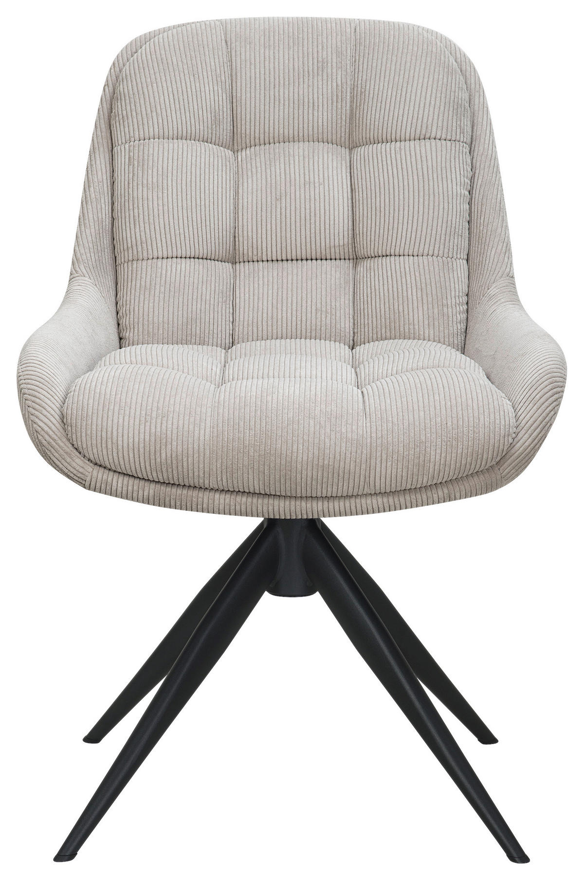 STUHL - Taupe/Schwarz, Design, Textil/Metall (58/85/70cm) - Johann Jakob