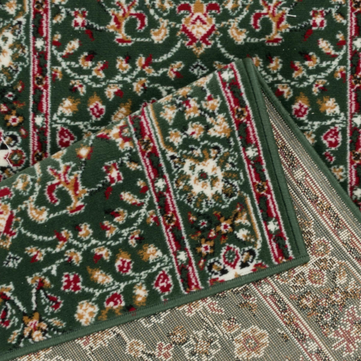 LÄUFER 80/100 cm Shiraz Creme, Dunkelrosa, Waldgrün  - Waldgrün/Dunkelrosa, LIFESTYLE, Textil (80/100cm)