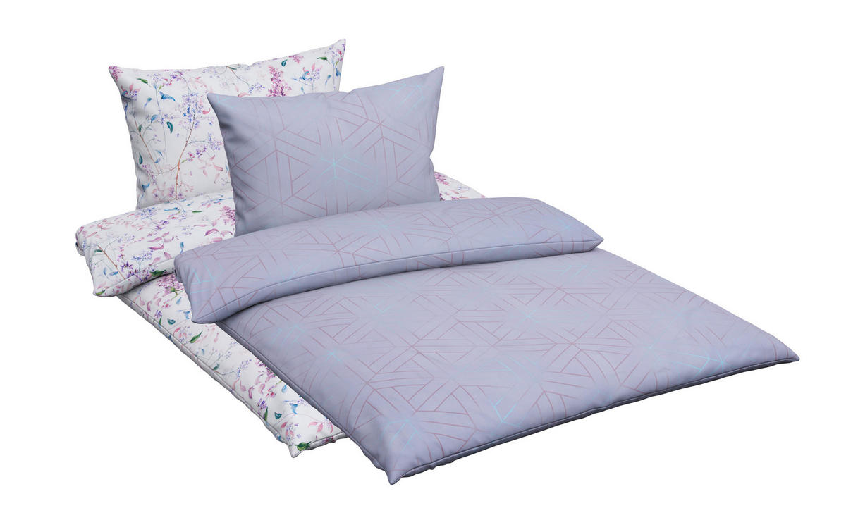 BETTWÄSCHE ATELIER Makosatin 140/200 cm  - Lila, KONVENTIONELL, Textil (140/200cm) - Estella