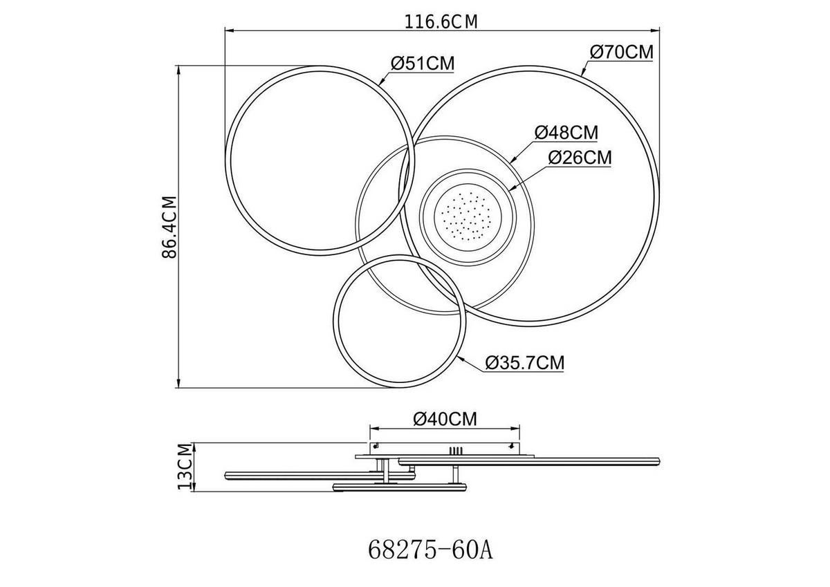 LED-DECKENLEUCHTE Johnson 116,6/86,4/13 cm  - Silberfarben/Opal, Design, Kunststoff/Metall (116,6/86,4/13cm) - Globo
