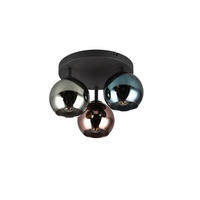 TAKLAMPA Sheldon 33/20 cm  - blå/multicolor, Design, metall/glas (33/20cm)