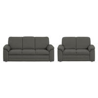 SITZGARNITUR Chenille Grau  - Alufarben/Grau, Konventionell, Textil/Metall (208/156/96/89cm) - Beldomo Comfort