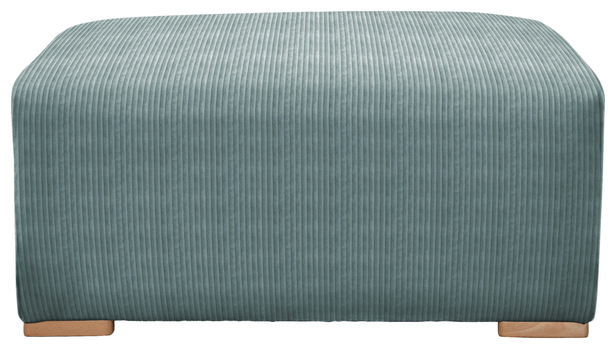 HOCKER Cord Mintgrün  - Buchefarben/Mintgrün, KONVENTIONELL, Holz/Textil (101/44/92cm) - Livetastic