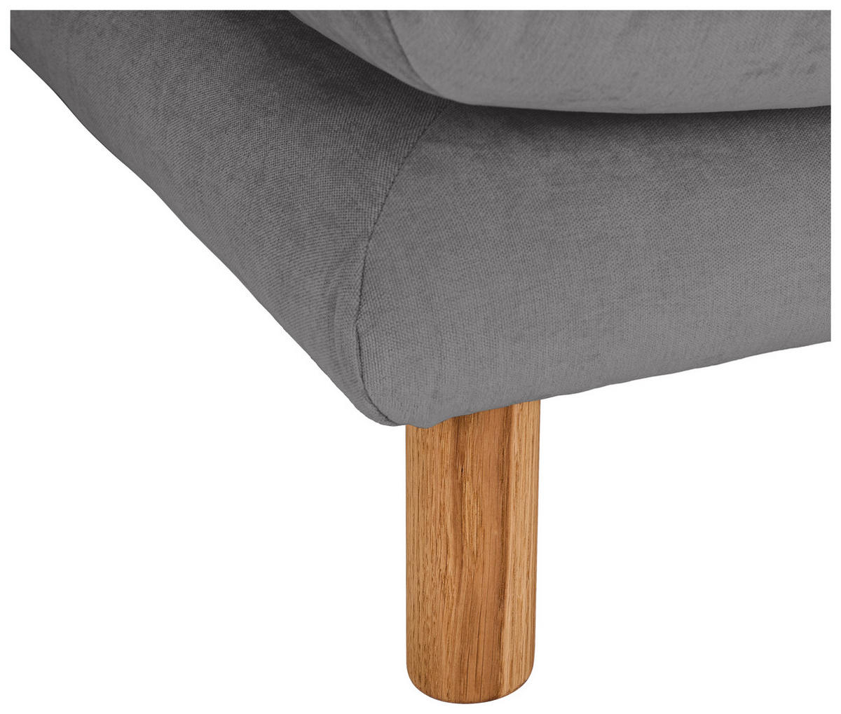 ECKSOFA Grau Chenille  - Buchefarben/Grau, KONVENTIONELL, Holz/Textil (276/162cm) - Carryhome