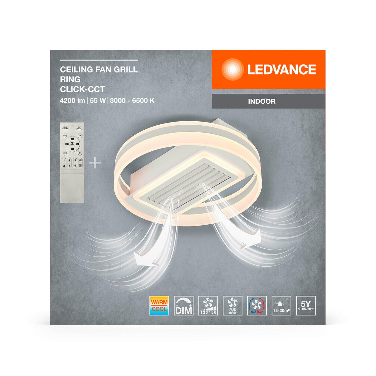 LED-DECKENLEUCHTE 50/13,5 cm   - Weiß, KONVENTIONELL, Kunststoff/Metall (50/13,5cm) - Ledvance