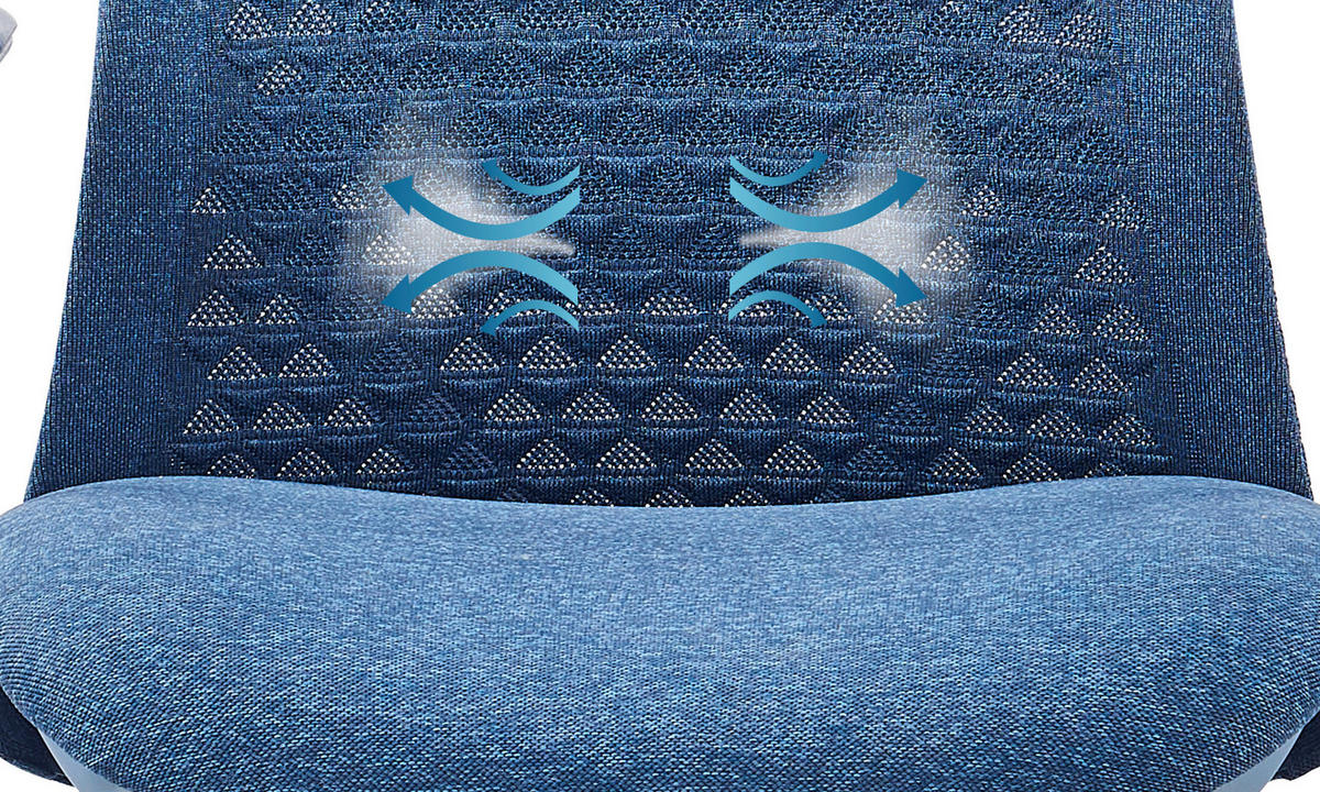 DREHSTUHL Flachgewebe Blau  - Blau, MODERN, Kunststoff/Textil (63/111/67cm) - MID.YOU