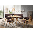 ECKBANK 160/180 cm  in Dunkelbraun, Wildeiche  - Wildeiche/Eichefarben, Design, Holz/Textil (160/180cm) - Venda