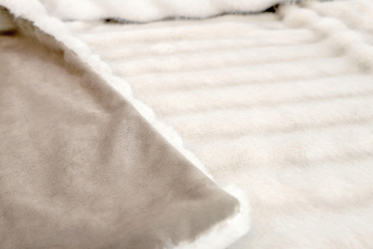 PLAID COUTURE 130/170 cm  - Creme/Weiß, Design, Textil (130/170cm) - Musterring