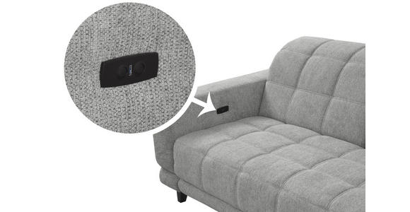 ECKSOFA in Webstoff Grau 302/216 cm - Schwarz/Grau, Design, Holz/Textil (302/216cm) - Xora