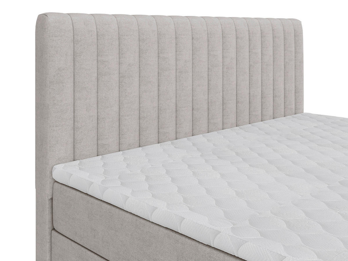 BOXBETT 160/200 cm  in Beige  - Beige/Schwarz, Basics, Kunststoff/Textil (160/200cm) - Carryhome