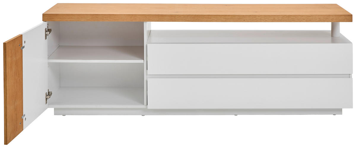 LOWBOARD  in 170/57/40 cm  - Eichefarben/Weiß, Design, Holz/Holzwerkstoff (170/57/40cm) - Xora