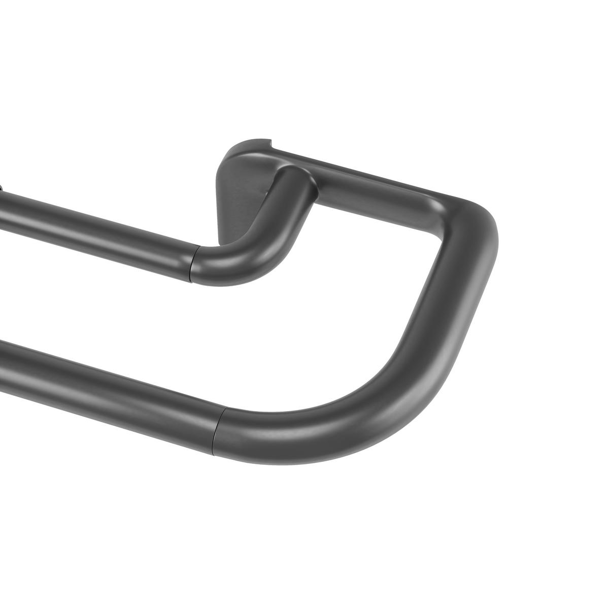 VORHANGSTANGENSET  76-213/12/5 cm  - Schwarz, KONVENTIONELL, Kunststoff/Metall (76-213/12/5cm) - Umbra